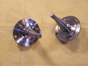 AR-2022B Forged Spindles for 1928-1948 Ford (Mopar Aspen/Volare Rotors) w bushings installed