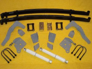 AS-2016CG Complete Leaf Spring Rear End Mounting Kit for late 1936-1940 Ford Car and 1935-1941 Ford Pickup Truck (Gas Shocks)